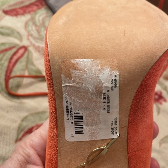 Brian Atwood Orange B Hanna Kid Suede Stiletto Heel Wrap Around Suede Shoe Sz 9 - Picture 14 of 14